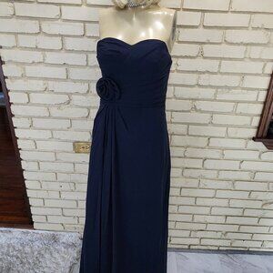 Euc Womens Navy Blue Formal Dress Wedding, Prom Size 4